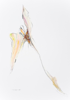 Konflikt (aus der Serie "Innenwelten",  Graphit und Ölpastell auf Papier, 44 x 64 cm, 2010)
