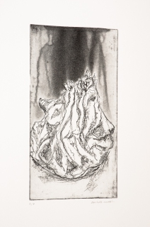 Wasserbeutel (Radierung, Zinkplatte, Vernis mou, Aquatinta, 2013)