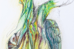 Drang (Graphit und Ölpastell auf Papier, 44 x 64 cm, 2010)
