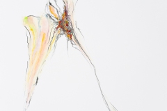 Konflikt (aus der Serie "Innenwelten",  Graphit und Ölpastell auf Papier, 44 x 64 cm, 2010)