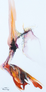 warme Erde (Mixed Media auf Papier, 15 x 30 cm, 2015)