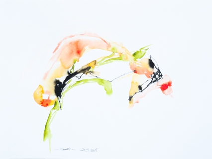 Blütentanz (Mixed Media auf Papier, 30 x 40 cm, 2014)