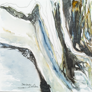 La Palma 4 (Mixed Media auf Papier, 20 x 20 cm, 2014)
