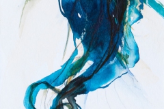 Wasserblüte 1 (Mixed Media  auf Papier, 15 x 30 cm, 2015)