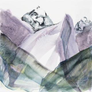 Bergblick (Aquarell, 2017)