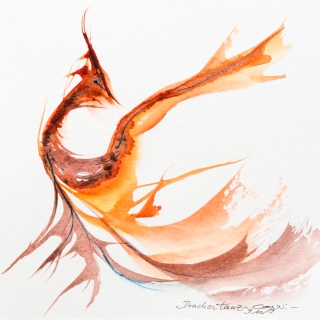 Drachentanz (Aquarell, 2019)