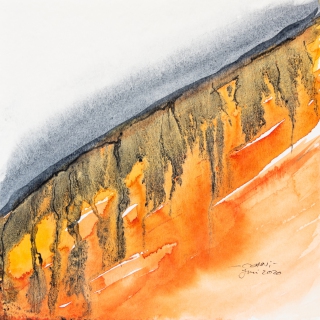 Namib-Iteration (Aquarell, 2016)