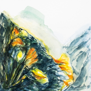 talwärts (Aquarell, 2018)