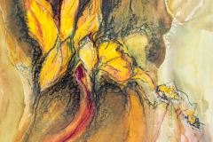 Blütenfall (Aquarell & Pastell, 2017)