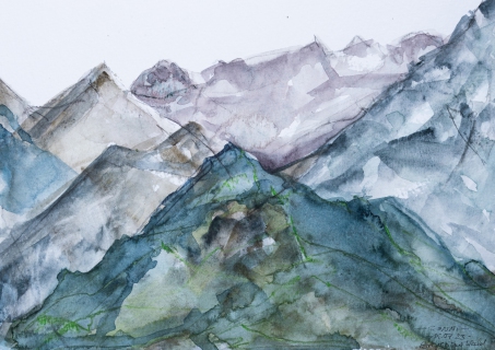 Bergblick (Aquarell, 2023)