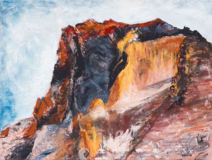 Gestein aus Feuer und Asche (Pastell, 2020)