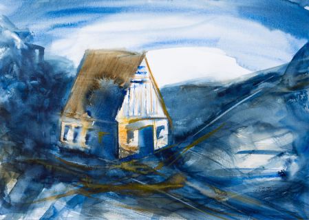 Im Gewitter (Aquarell, 2023)