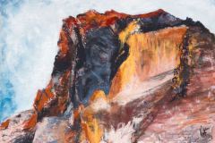 Gestein aus Feuer und Asche (Pastell, 2020)